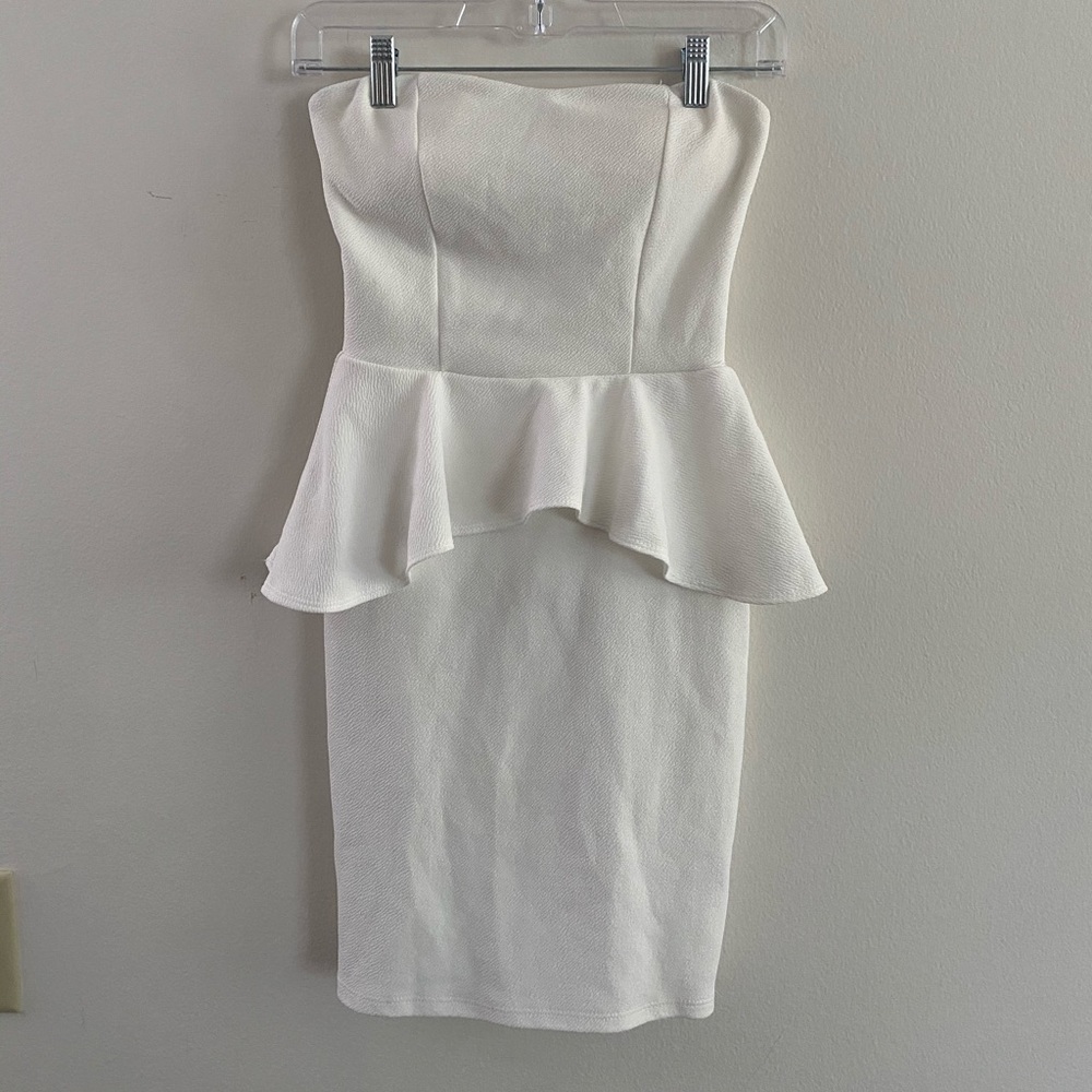 Charlotte Russe White peplum dress